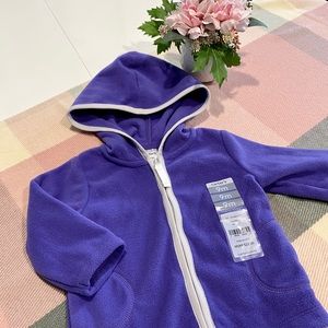 NWT Carter’s Purple Fleece Hooded Baby Jacket